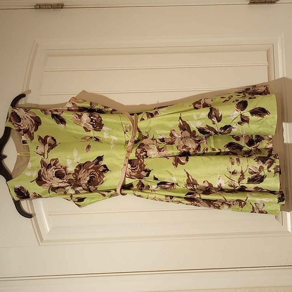 Julien Taylor New York green floral dress